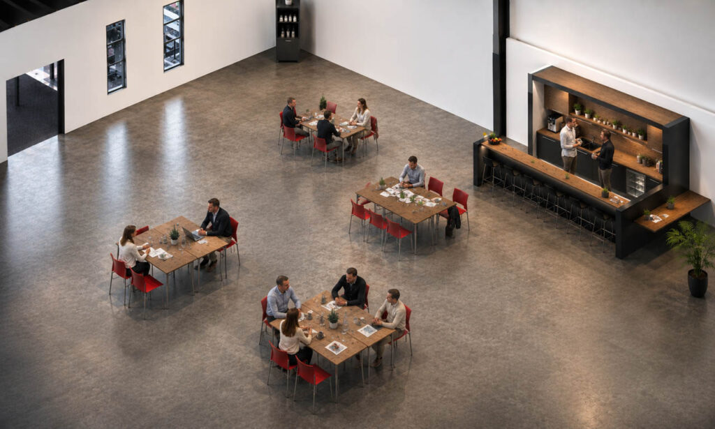 Showroom als Nutzung für Gespräche, kurze Meetings, Kaffeepausen
