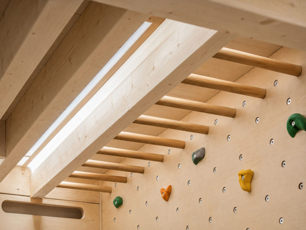 Hangelstangen im Kletterbereich für Kinder